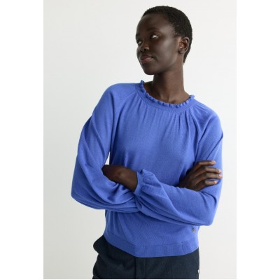 Xandres - ZAMARA - 29579-01-3340 - Blauwe trui van merinowol